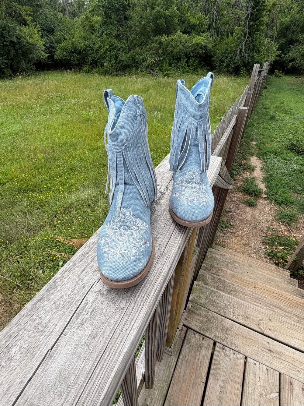 Western Fringe Cowgirl Boots – Pawz – Size 3 - Picture 3 of 6